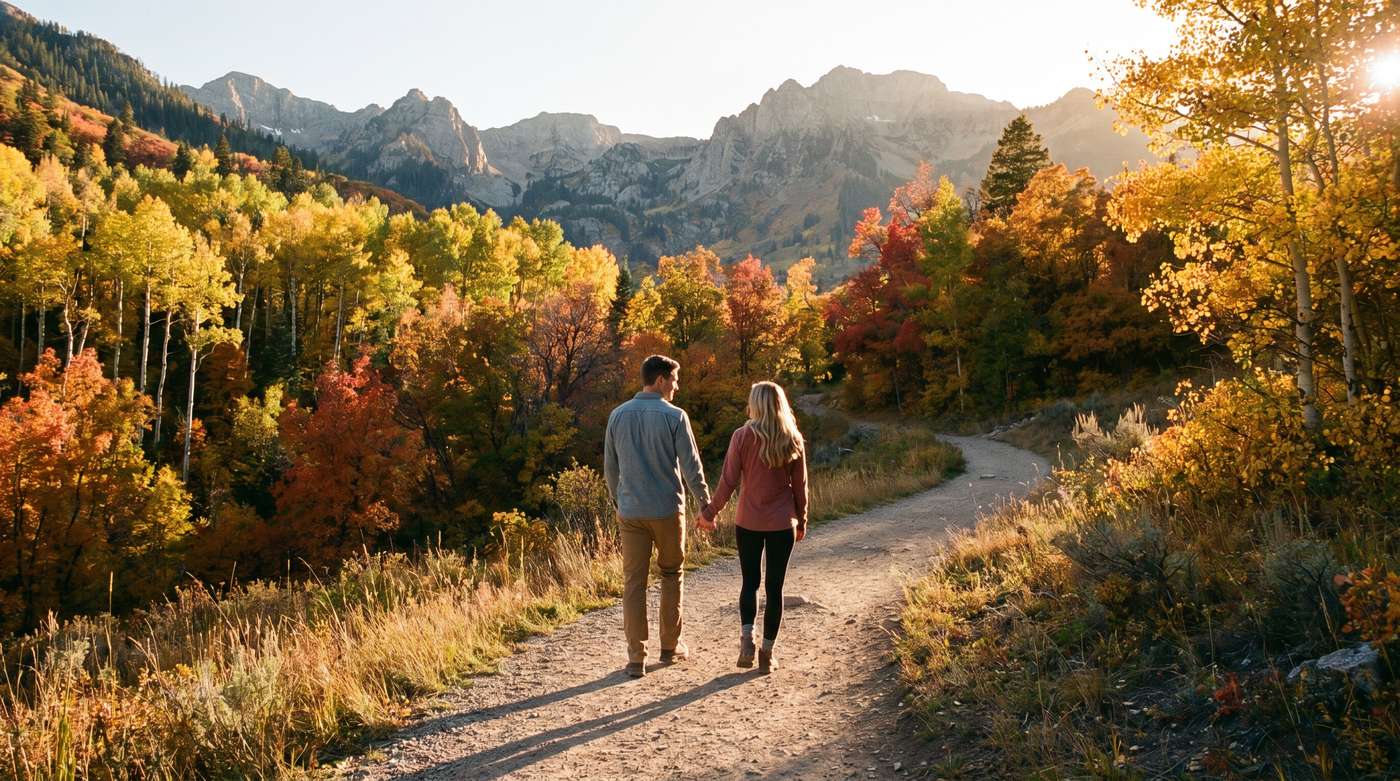 couple enjoying nature after ketamine therapy for ptsd in salt lake city ut